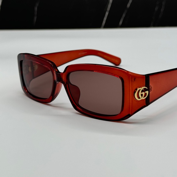 NEW GG1403SK 003 GUCCI RED BROWN SQUARE WOMEN GUCCI SUNGLASSES - Picture 7 of 12